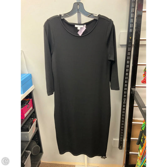 Dress Casual Midi By Chicos In Black, Size: M