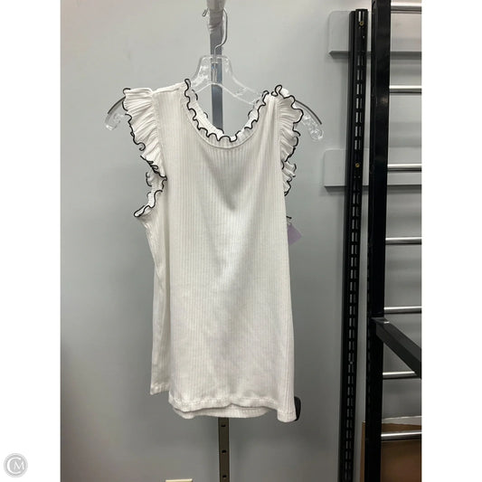 Top Sleeveless By Loft In White, Size: Xl