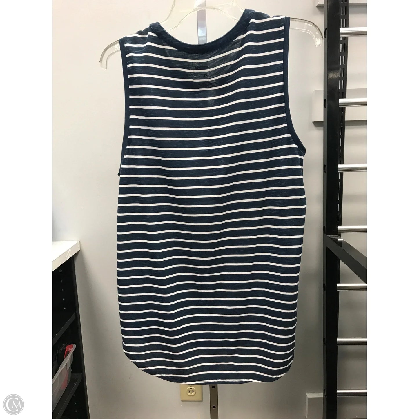 Top Sleeveless By Sonoma In Striped Pattern, Size: Xl