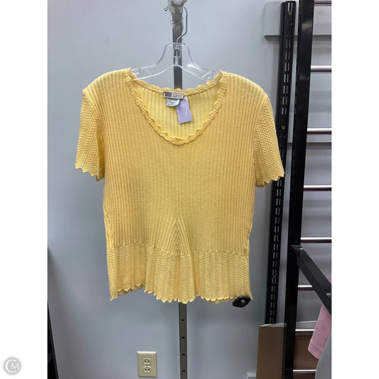 Top Short Sleeve By Faded Glory In Yellow, Size: Xl
