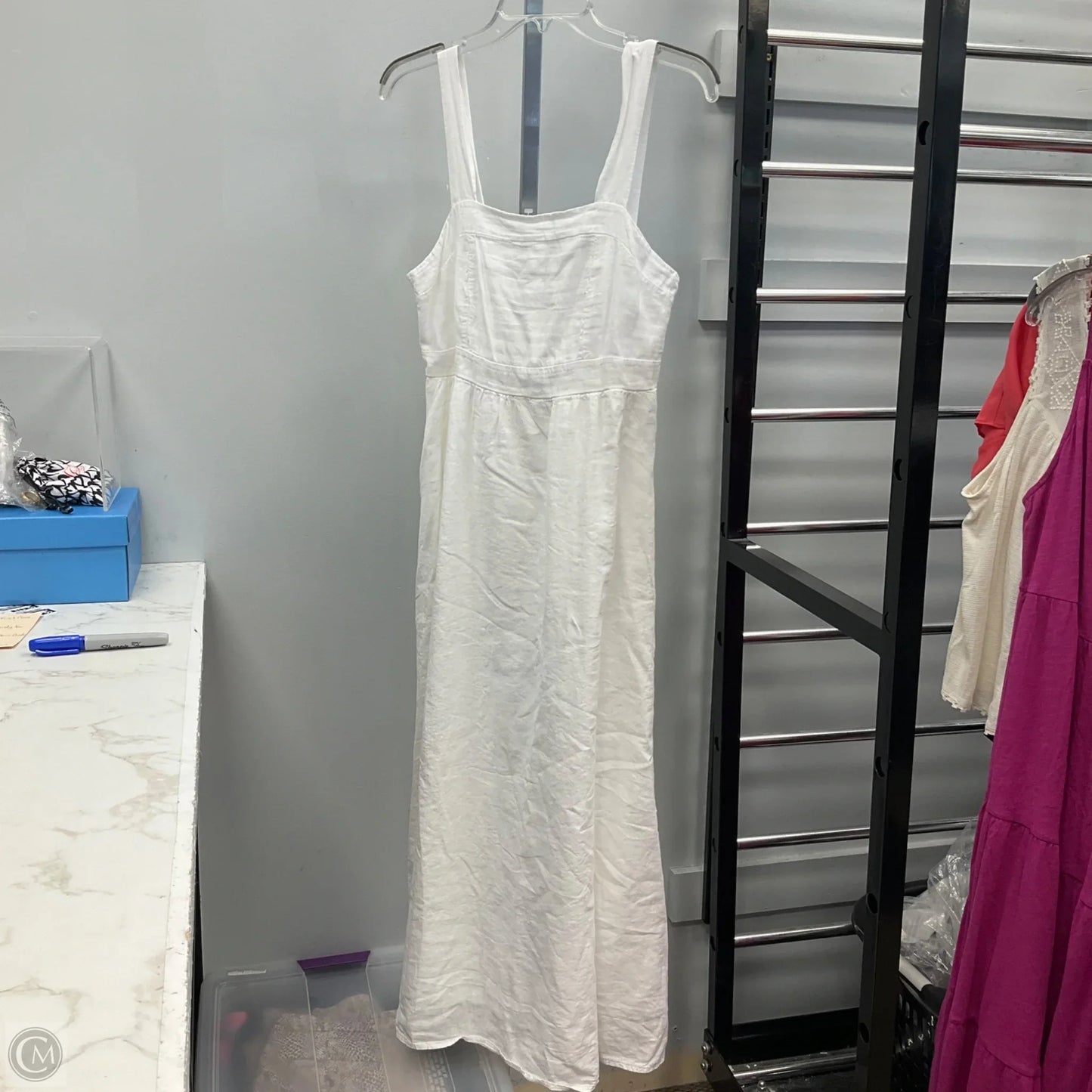 Dress Casual Midi By Cmc In White, Size: L