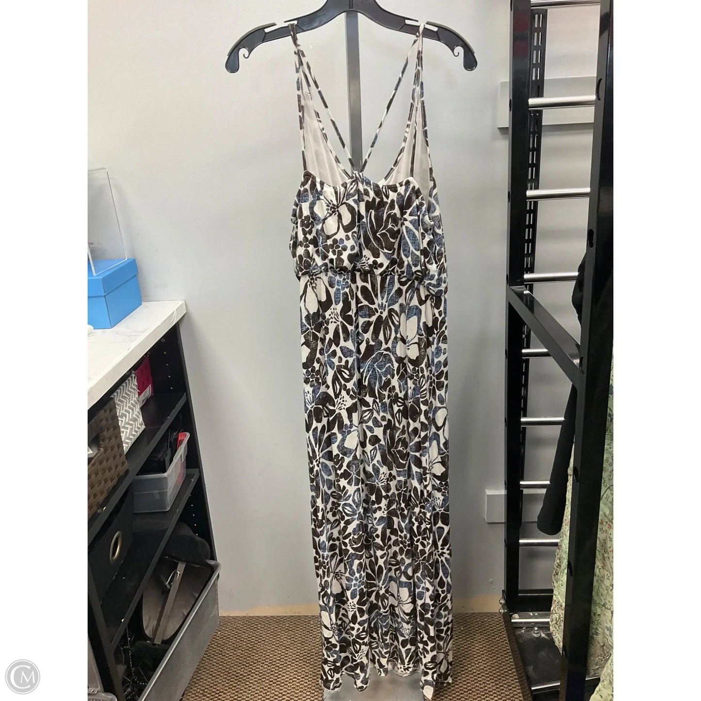 Dress Casual Maxi By Loft In Blue & Brown, Size: Lp