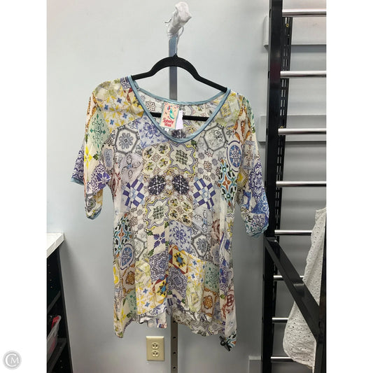 Top Short Sleeve By Johnny Was In Multi-colored, Size: S