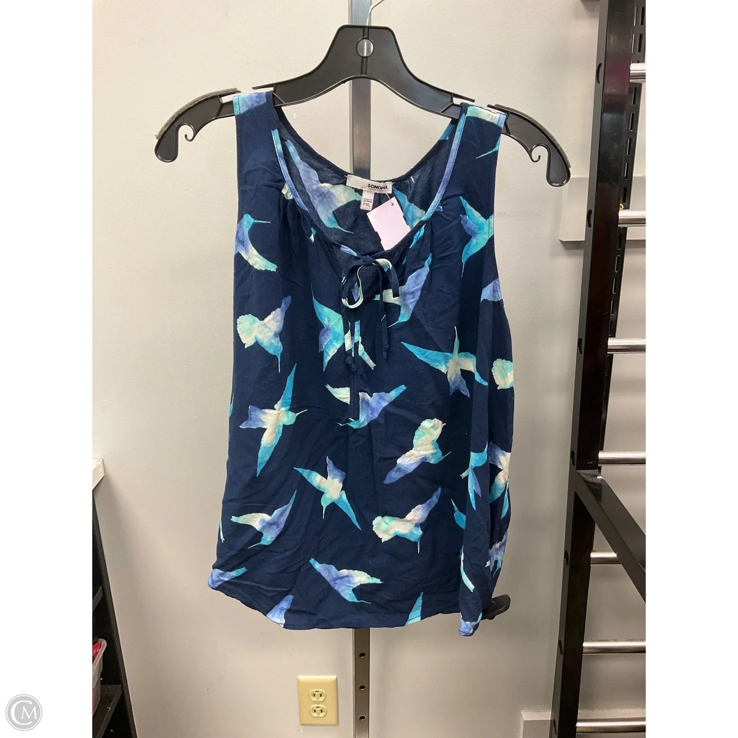 Top Sleeveless By Sonoma In Navy, Size: Xlp