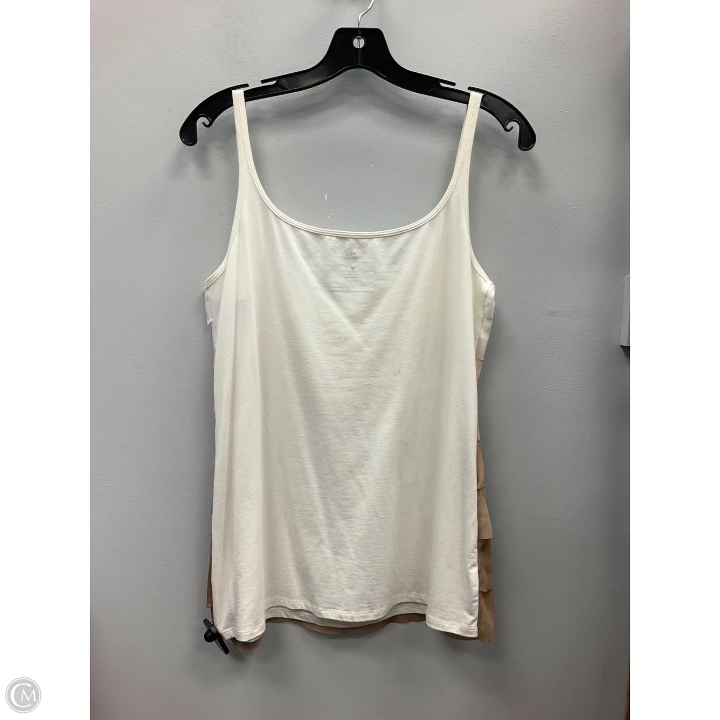 Top Sleeveless By New York And Co In Cream, Size: L