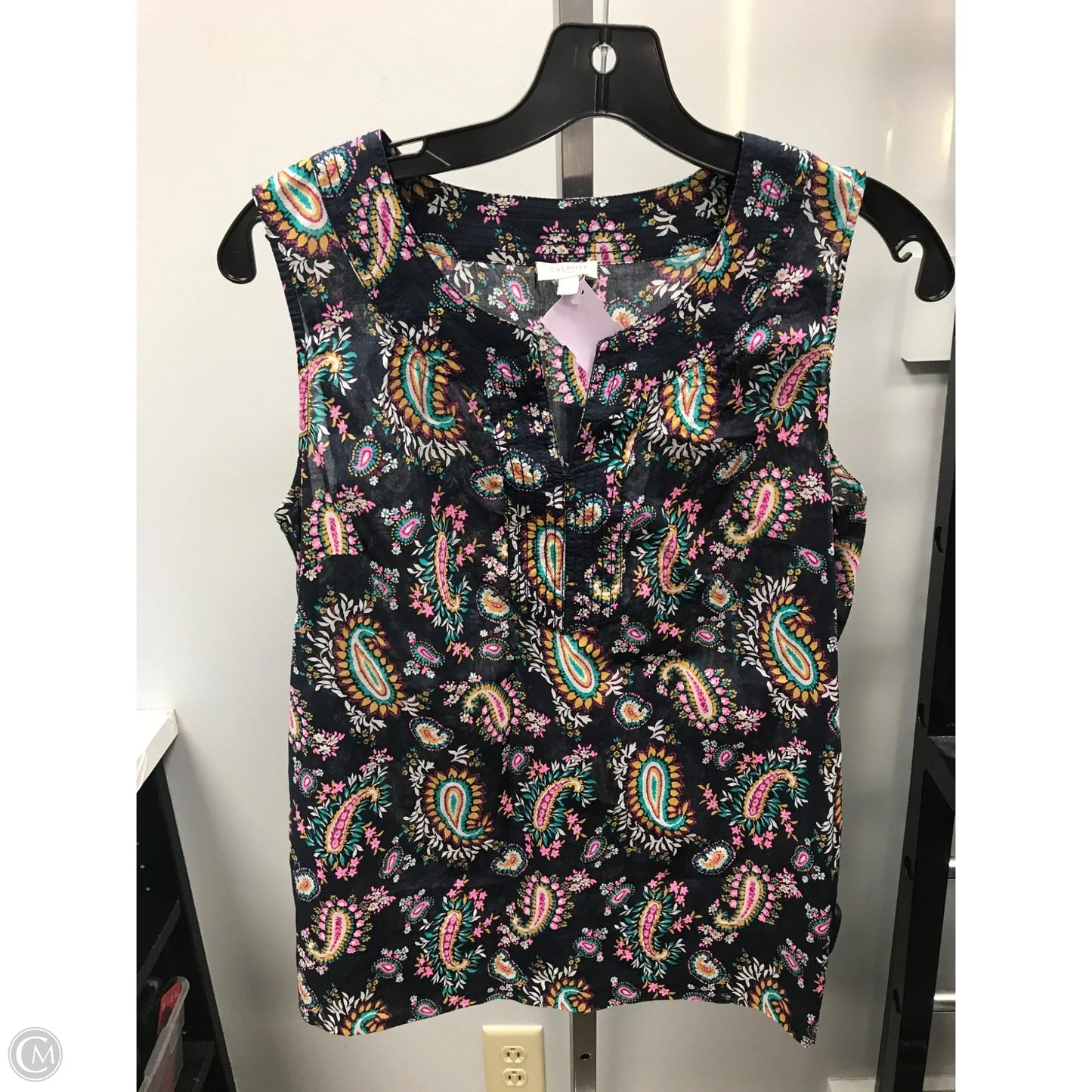 Top Sleeveless By Talbots In Floral Print, Size: S