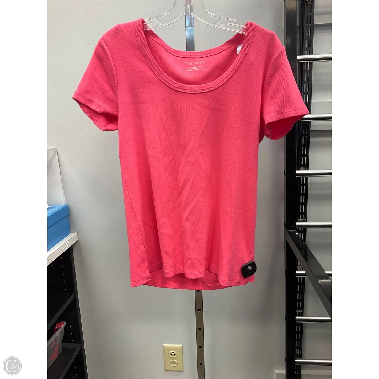 Top Short Sleeve By Talbots In Coral, Size: L