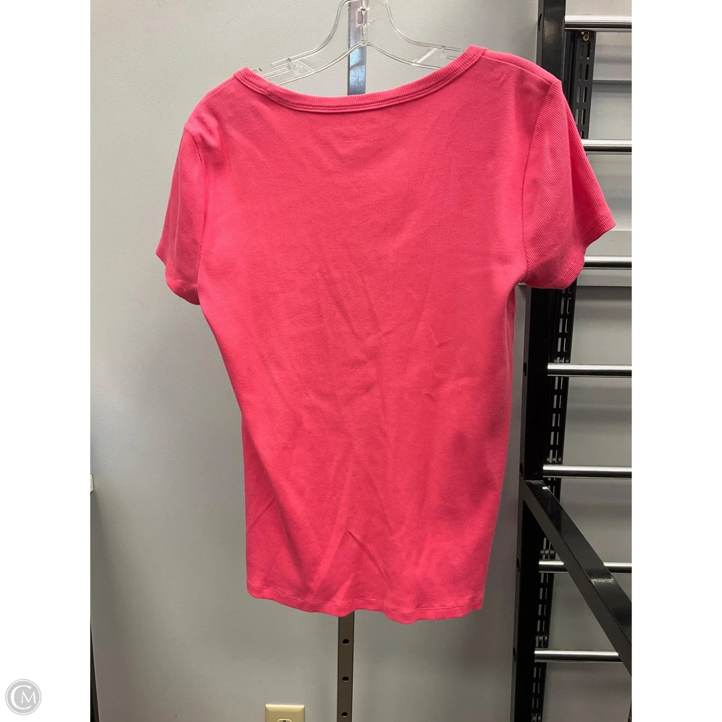Top Short Sleeve By Talbots In Coral, Size: L