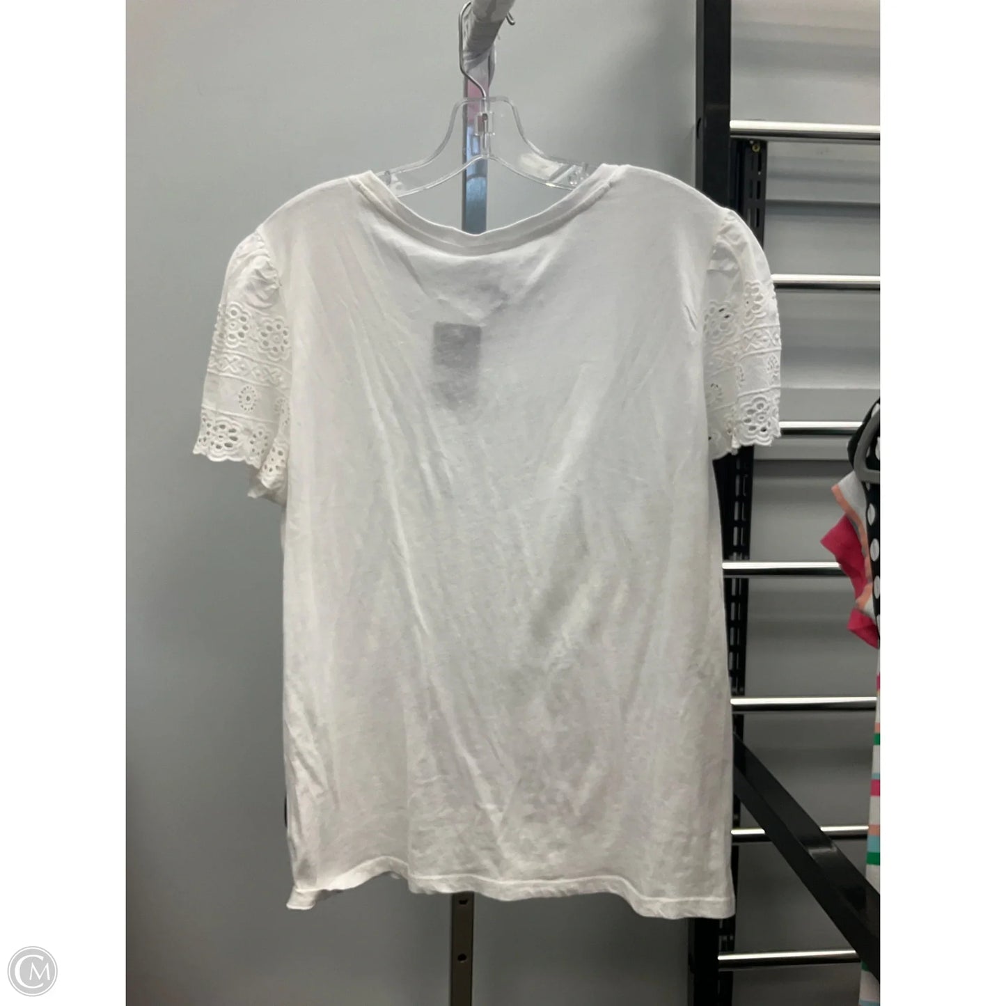 Top Short Sleeve By Lucky Brand In White, Size: Xl