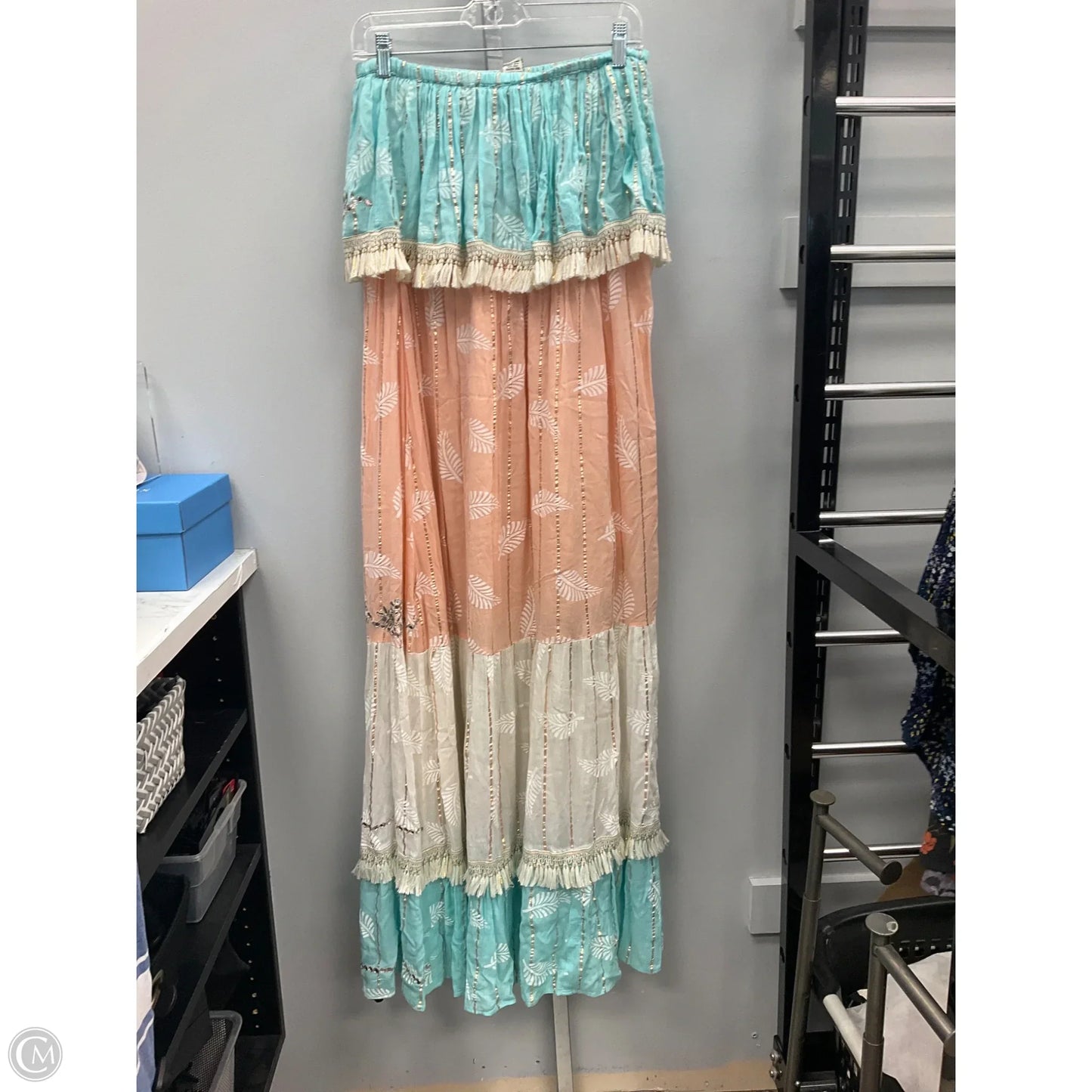 Dress Casual Maxi By Cmc In Peach, Size: Osfm