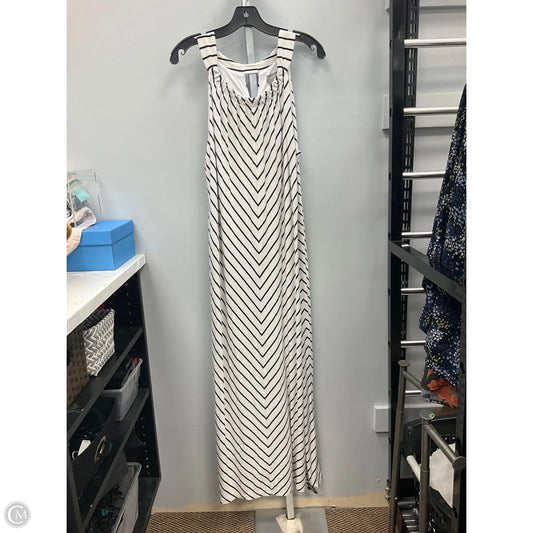 Dress Casual Maxi By Chicos In Black & White, Size: Xl