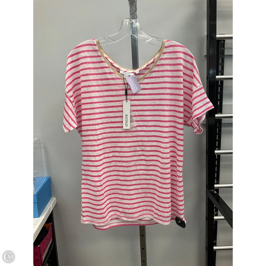 Top Short Sleeve By Chicos In Striped Pattern, Size: M