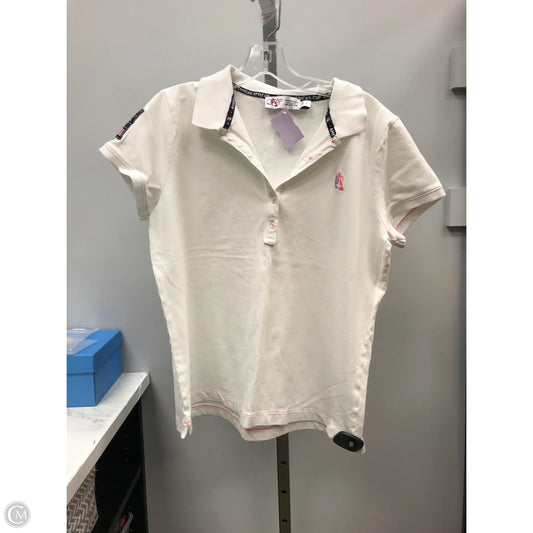 Top Short Sleeve By Vineyard Vines In White, Size: L