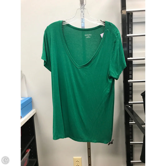 Top Short Sleeve Basic By Merona In Green, Size: L