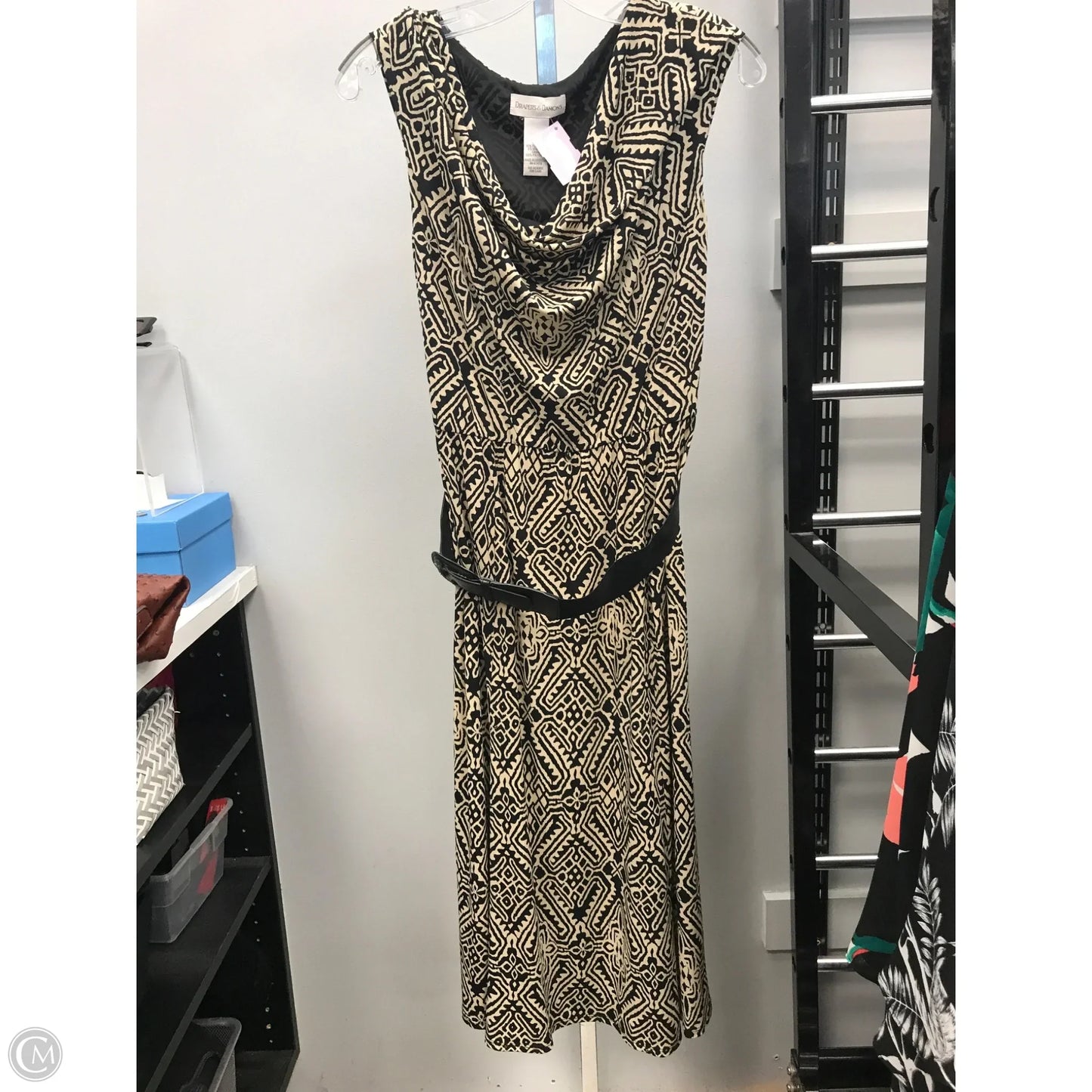 Dress Casual Short By Cmc In Black & Cream, Size: 12