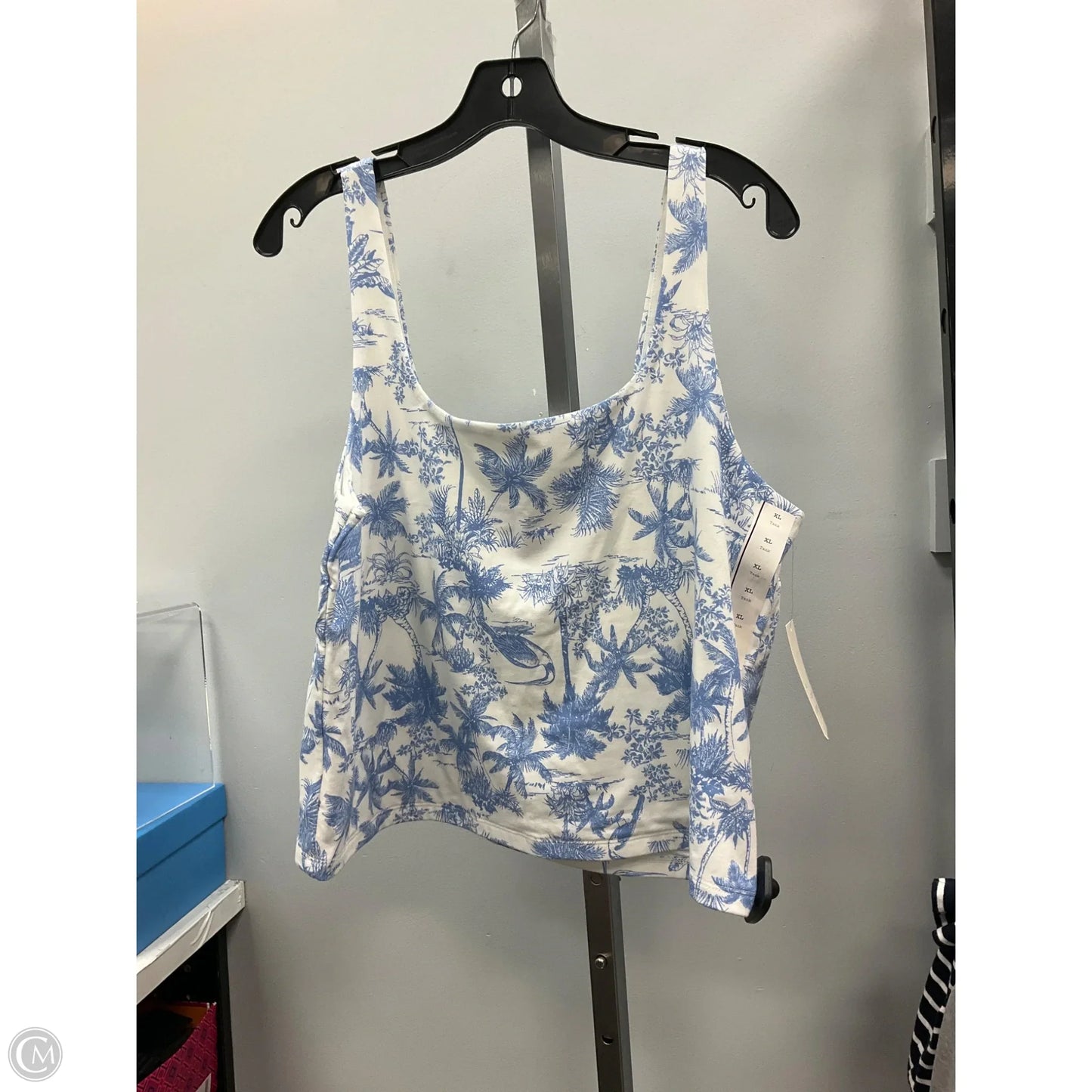 Top Sleeveless By A New Day In Blue & White, Size: Xl