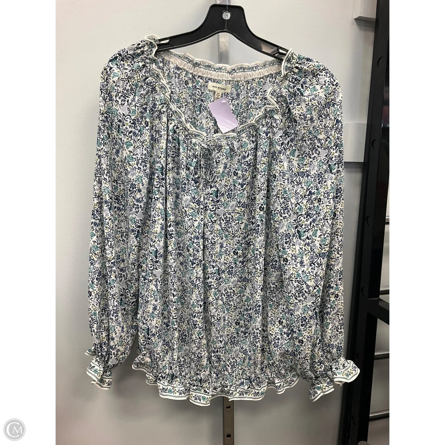 Top Long Sleeve By Max Studio In Floral Print, Size: M