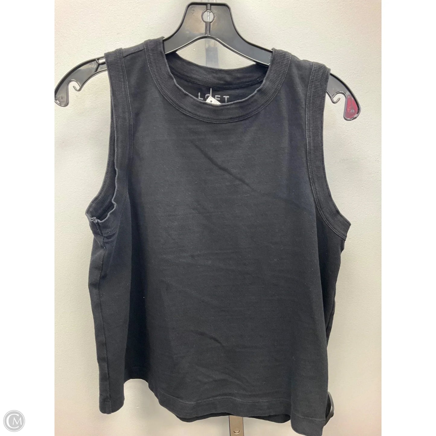 Top Sleeveless By Loft In Black, Size: M