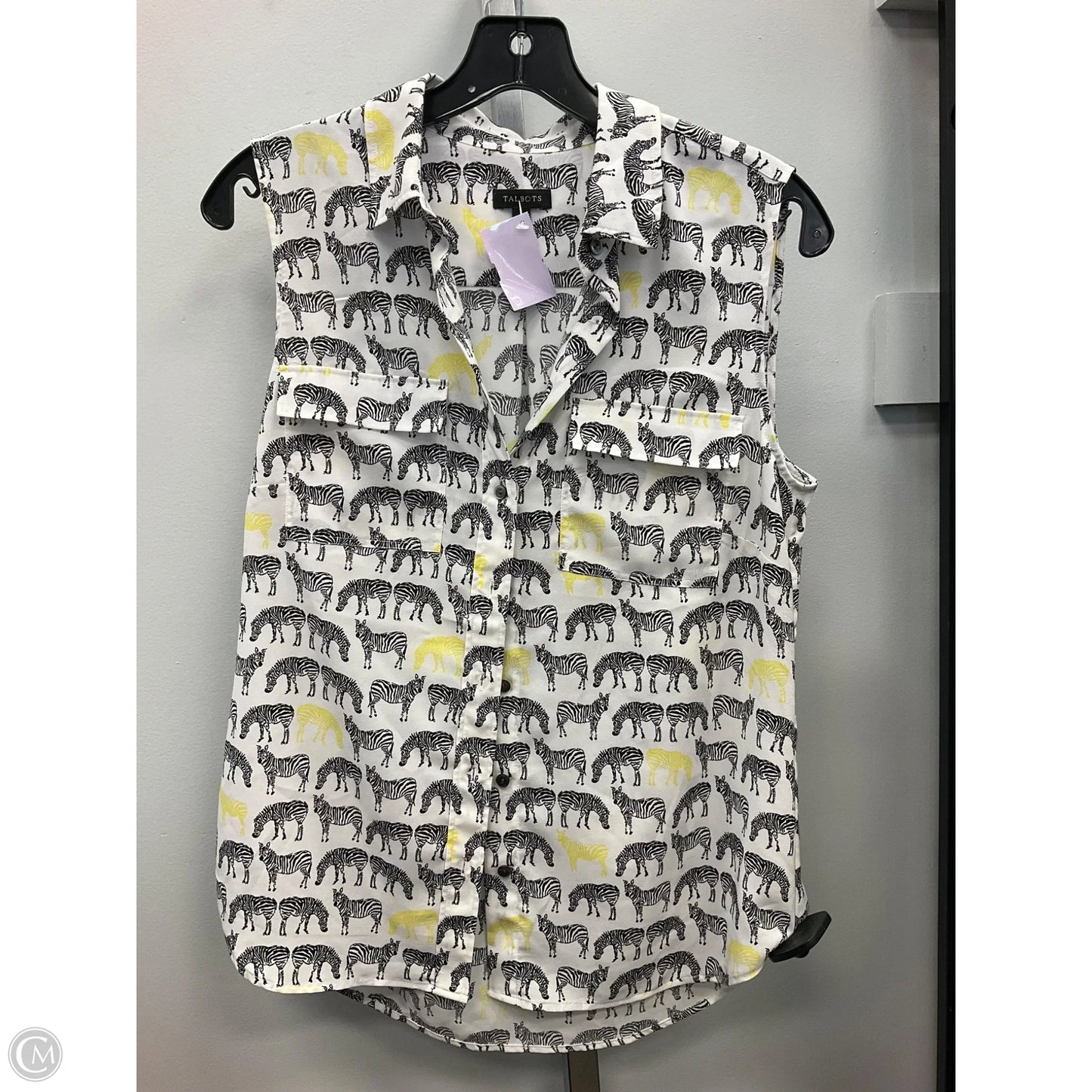 Top Sleeveless By Talbots In Zebra Print, Size: 6