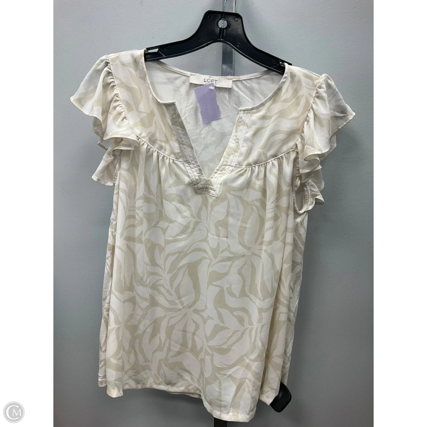 Top Sleeveless By Loft In Cream, Size: Xs