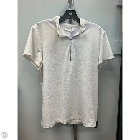 Top Short Sleeve By Chicos In White, Size: L