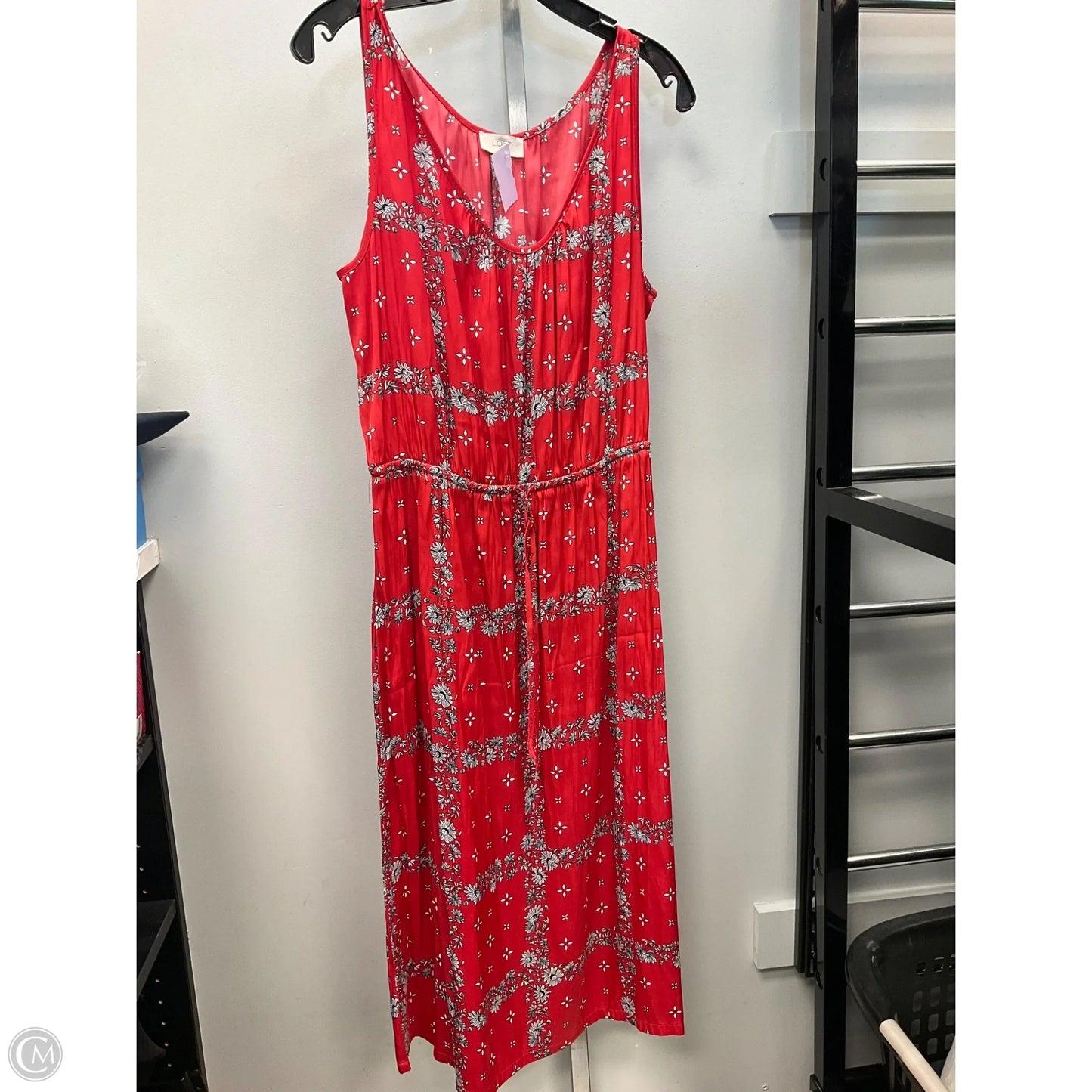 Dress Casual Midi By Loft In Red, Size: L
