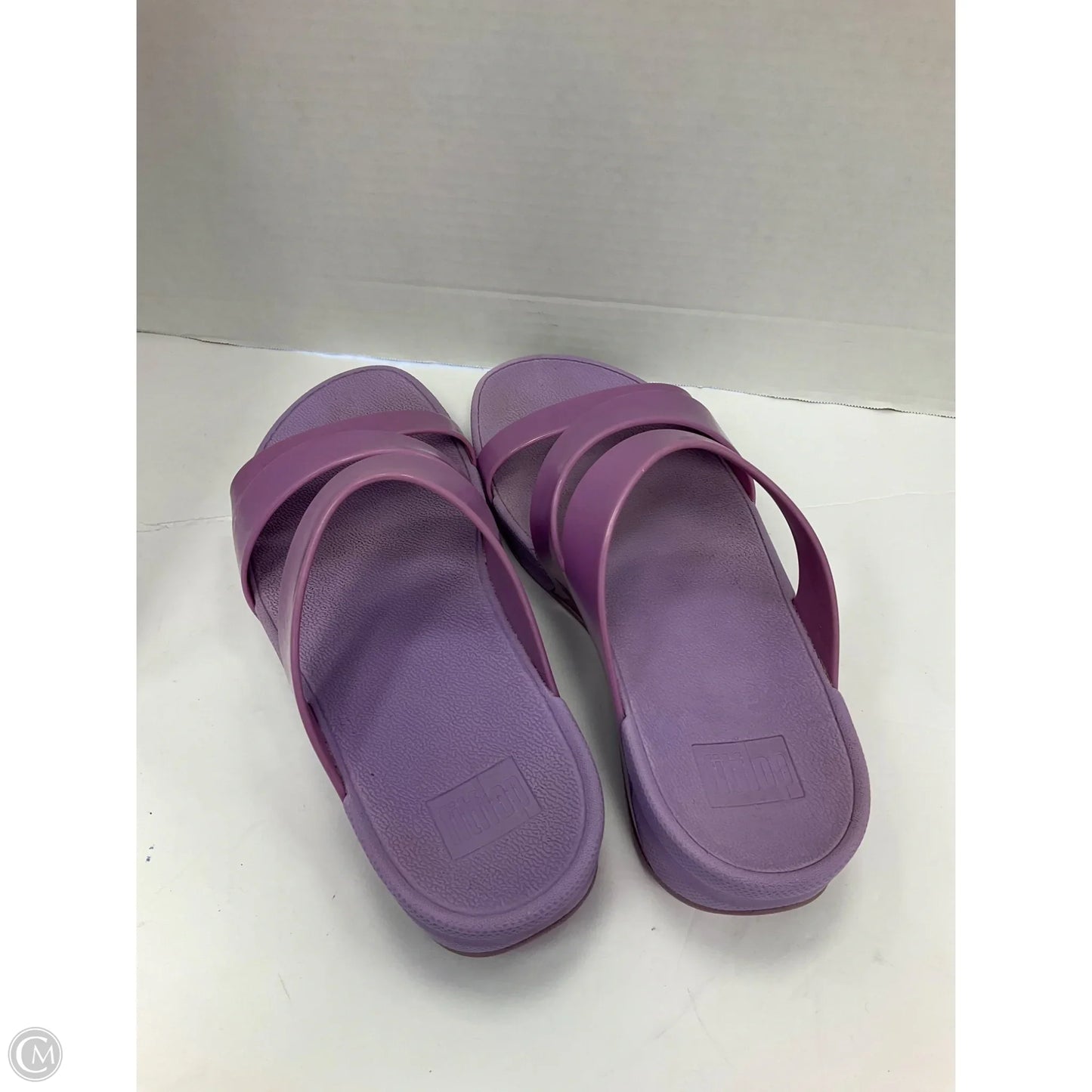 Sandals Heels Wedge By Fitflop In Purple, Size: 9