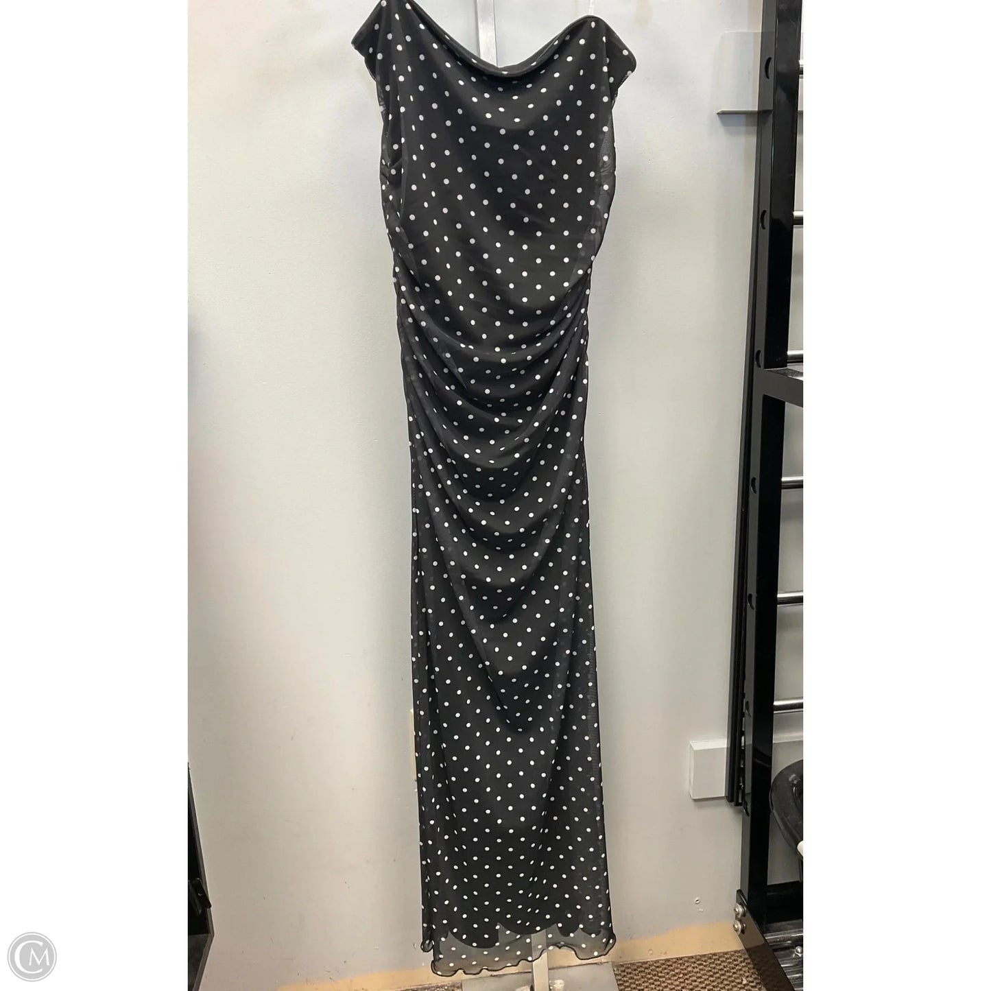 Dress Casual Midi By Cmc In Polkadot Pattern, Size: M