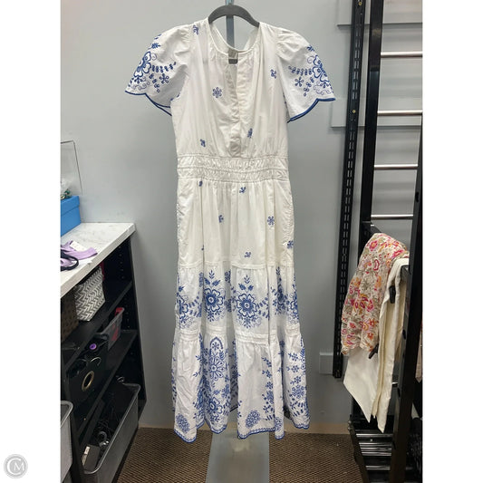 Dress Casual Midi By Joie In Blue & White, Size: S