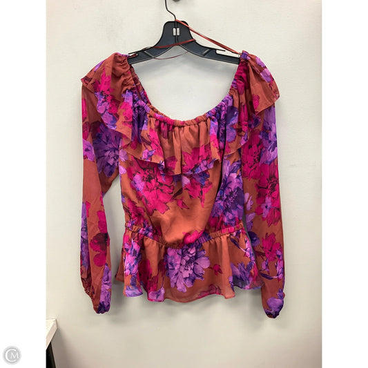 Top Long Sleeve By Sofia By Sofia Vergara In Floral Print, Size: S