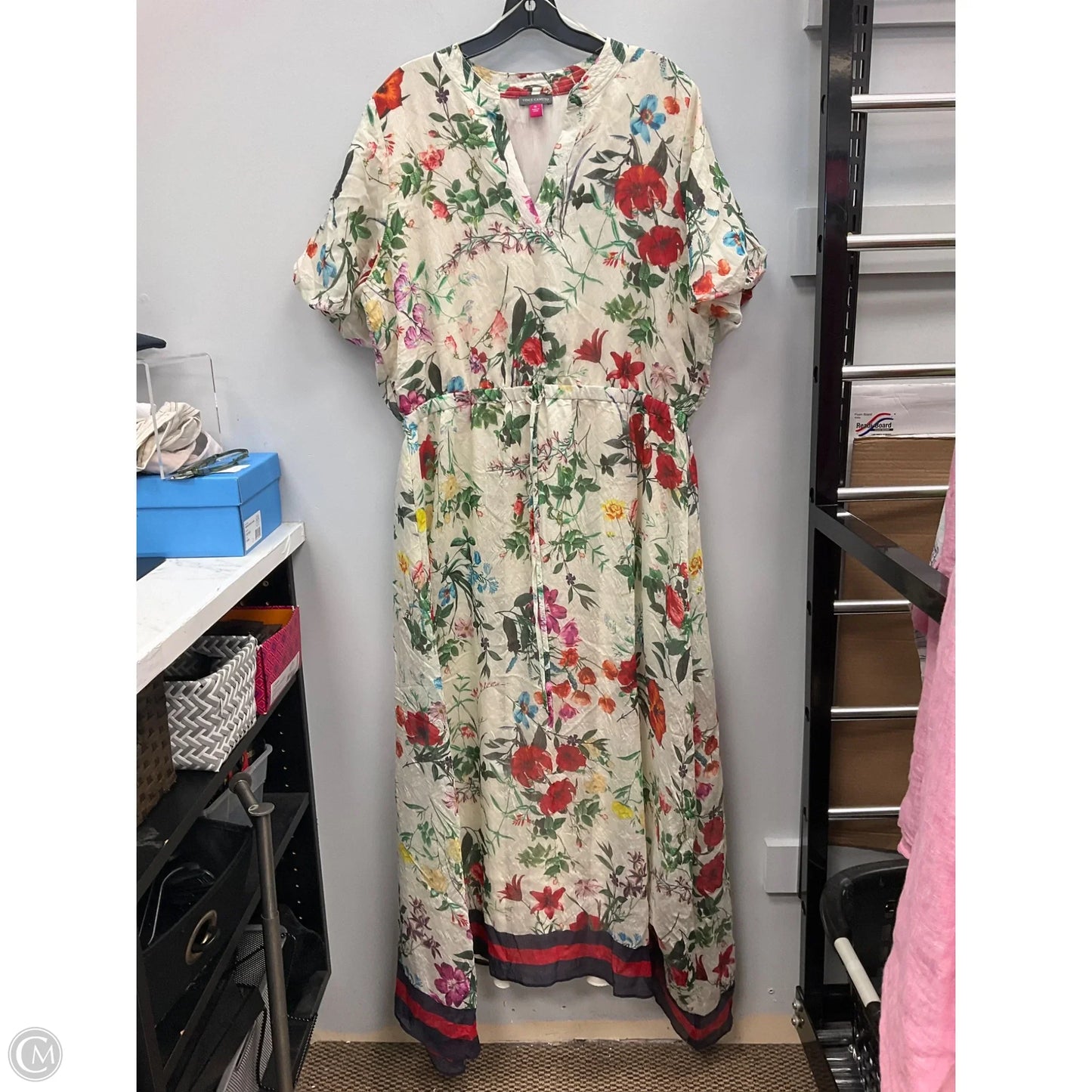 Dress Casual Maxi By Vince Camuto In Floral Print, Size: Xl