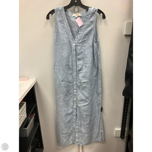 Dress Casual Midi By Loft In Blue, Size: 4