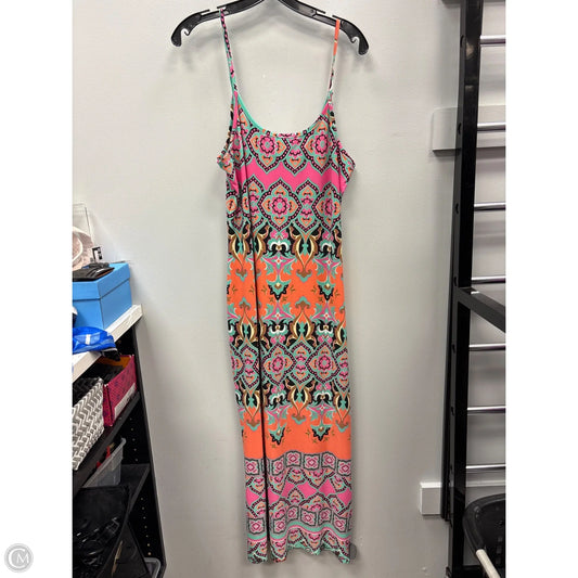Dress Casual Midi By Cmc In Multi-colored, Size: L