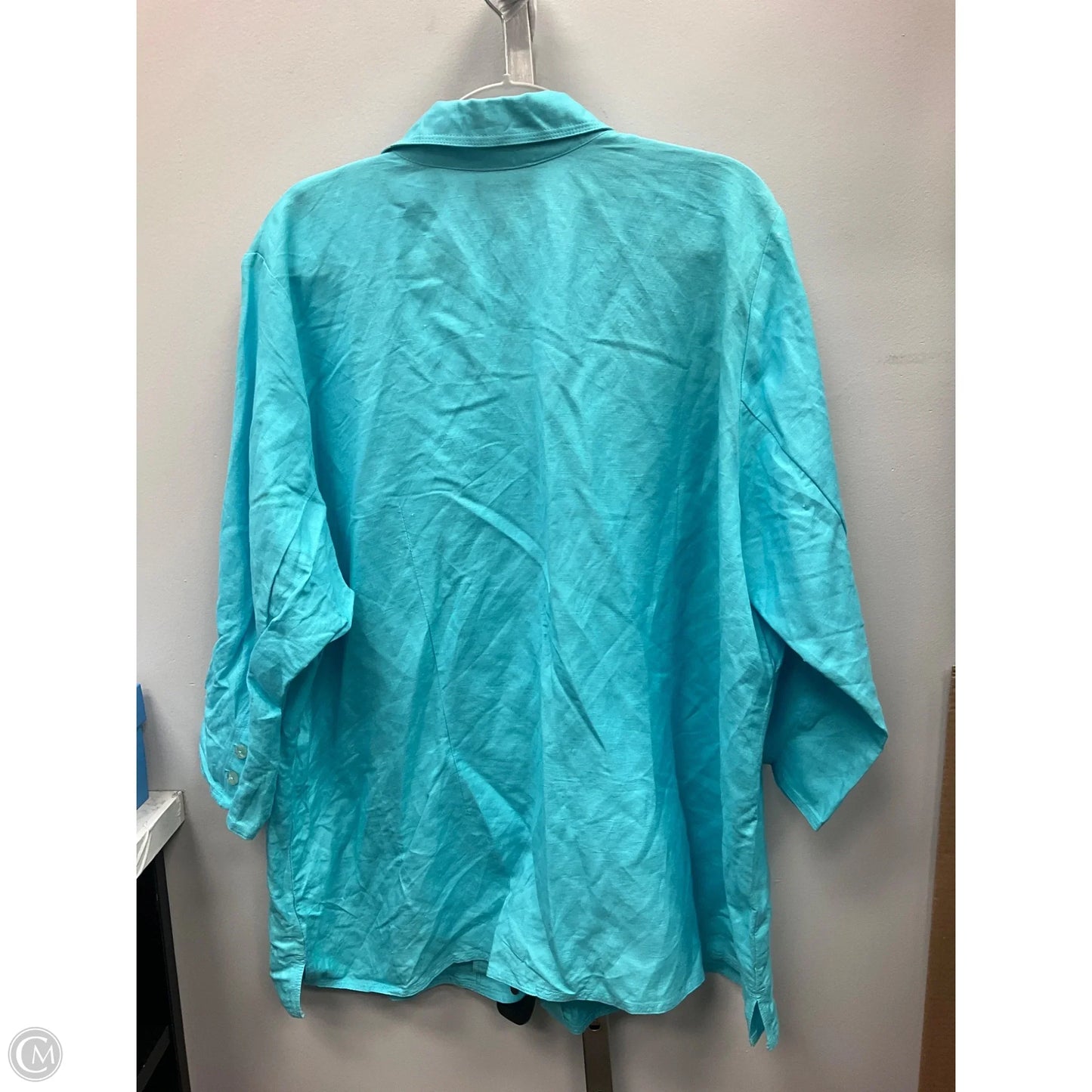 Top 3/4 Sleeve By Avenue In Aqua, Size: 18
