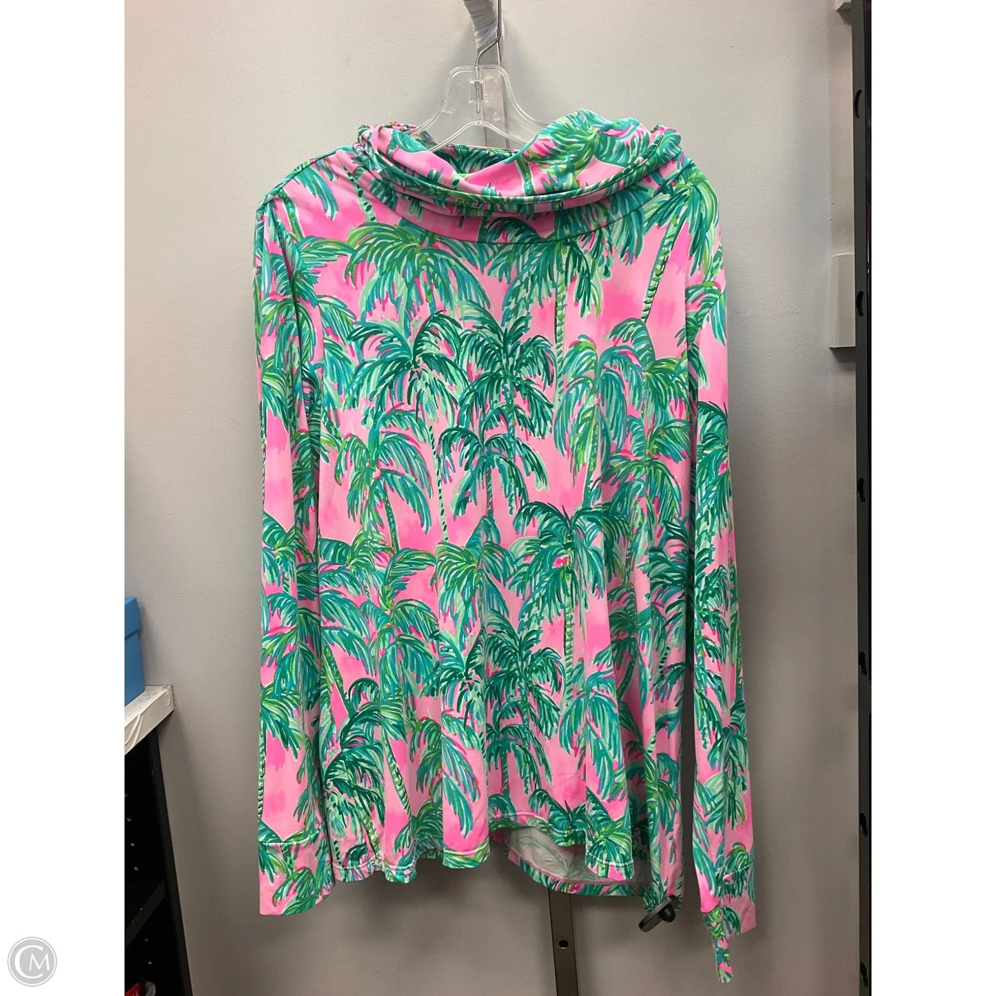 Top Long Sleeve Designer By Lilly Pulitzer In Green & Pink, Size: Xxl