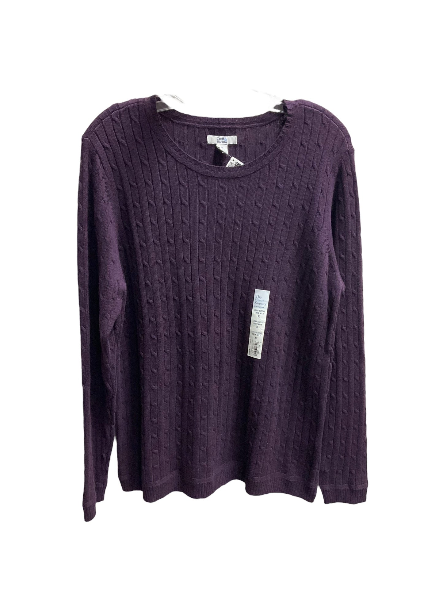 Sweater By Croft And Barrow In Eggplant, Size: Xl