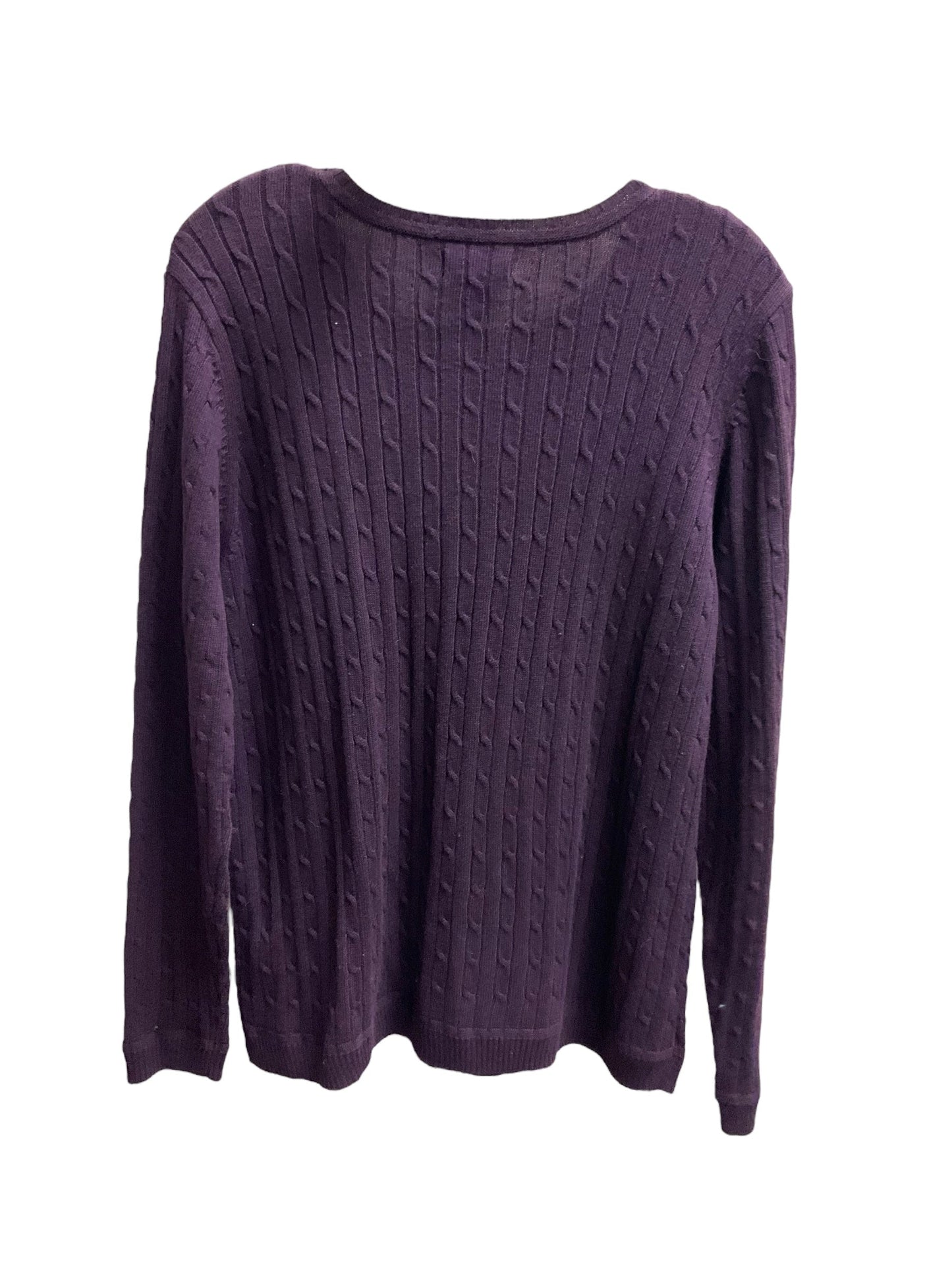 Sweater By Croft And Barrow In Eggplant, Size: Xl