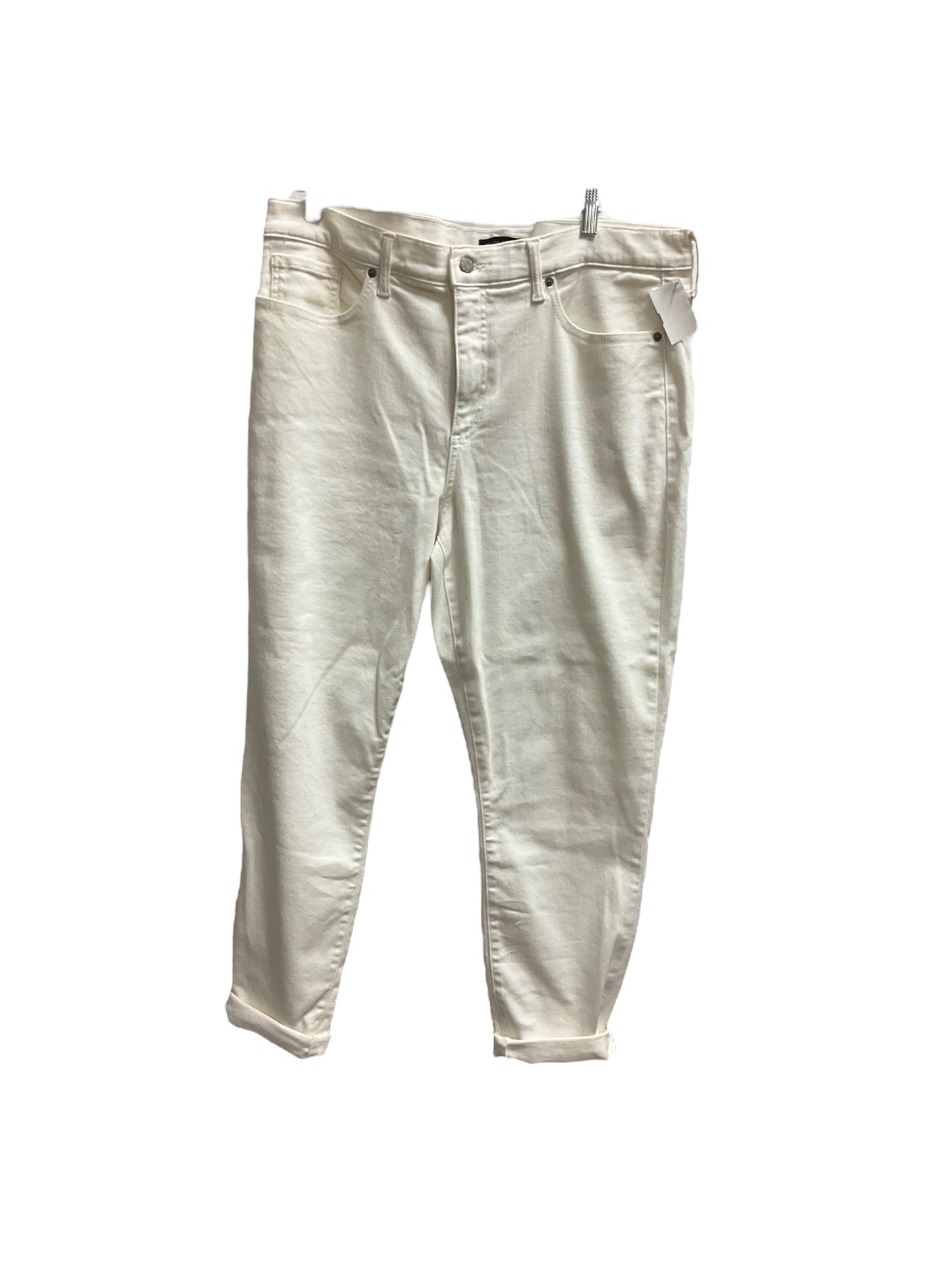 White Jeans Boyfriend Banana Republic, Size 18