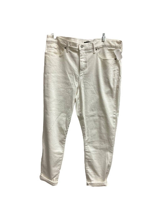 White Jeans Boyfriend Banana Republic, Size 18