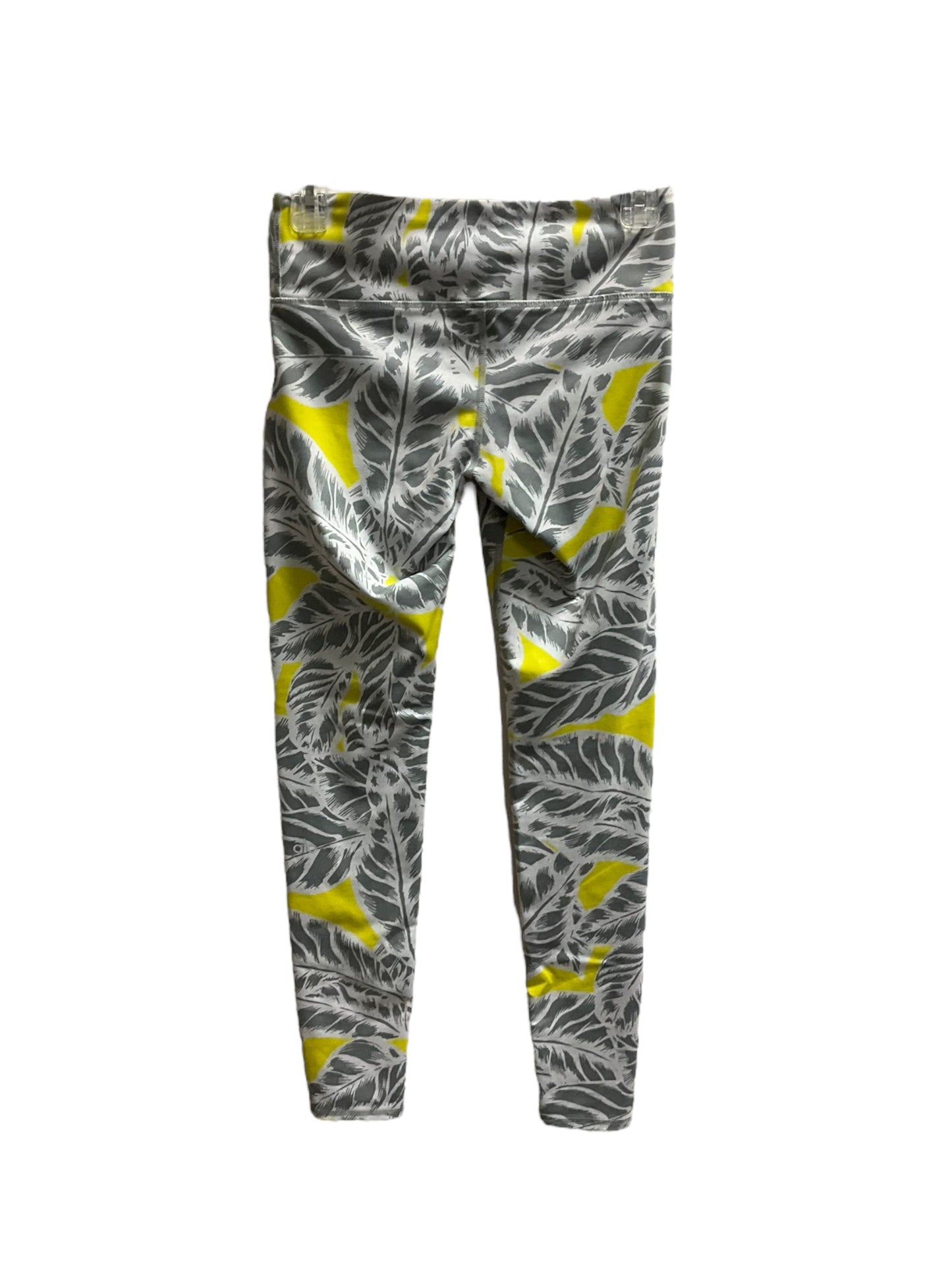 Grey & Yellow Athletic Leggings Alo, Size Xs