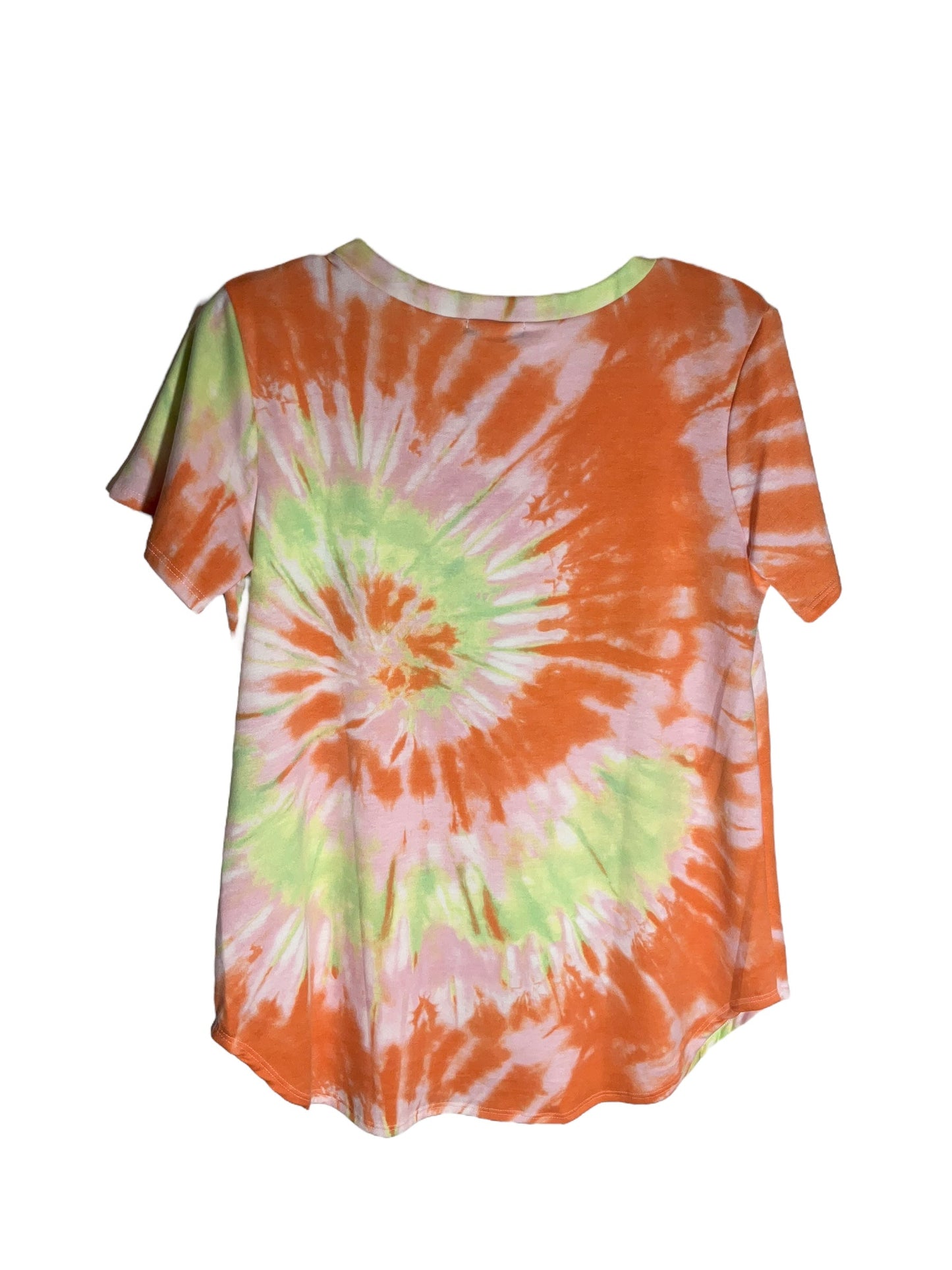 Tie Dye Print Top Short Sleeve Heimish Usa, Size M