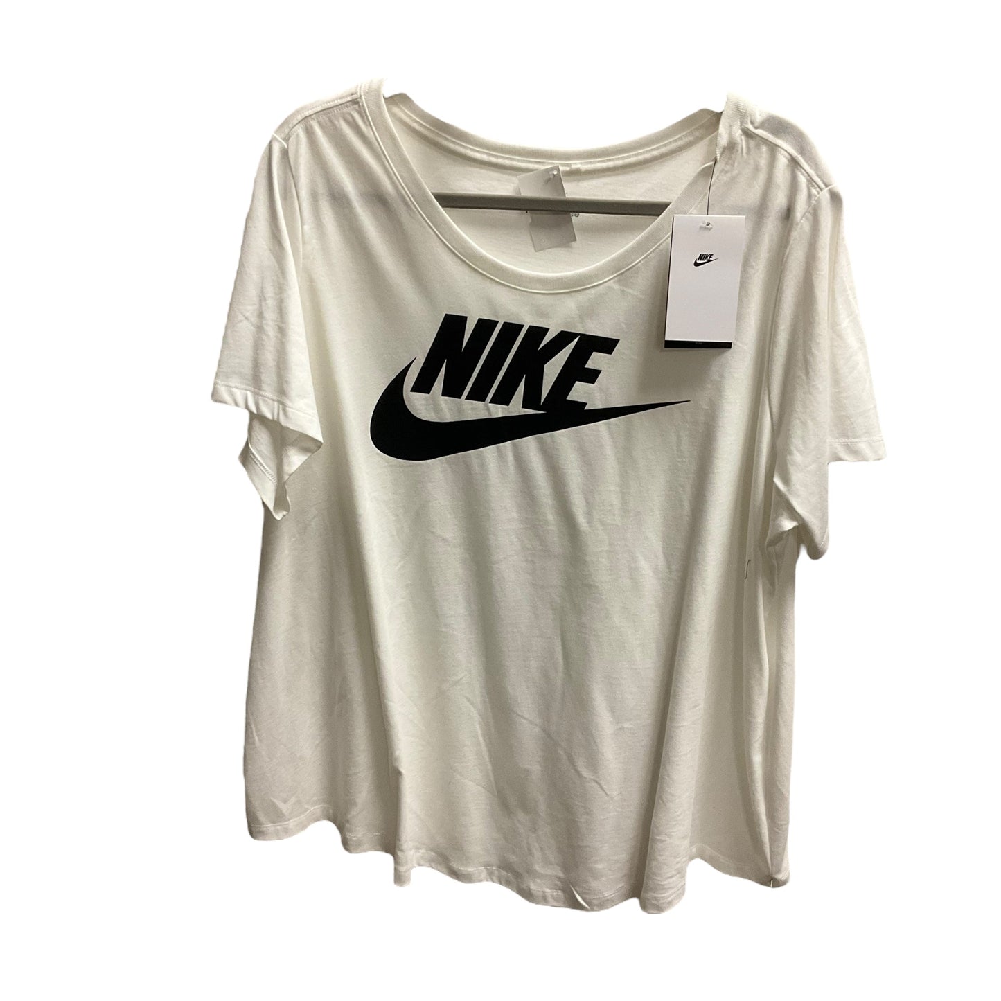 White Athletic Top Short Sleeve Nike Apparel, Size 2x