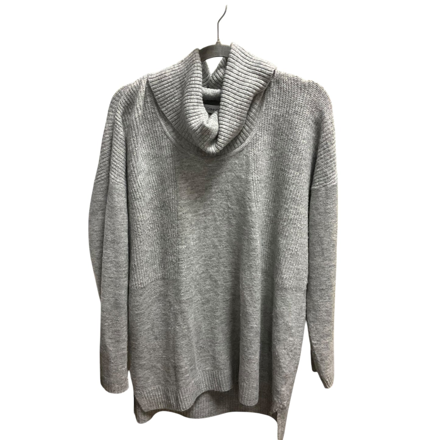 Sweater By Calvin Klein In Grey, Size: L