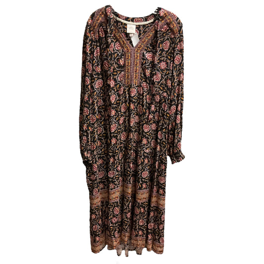 Dress Casual Maxi By Knox Rose In Floral Print, Size: Xl