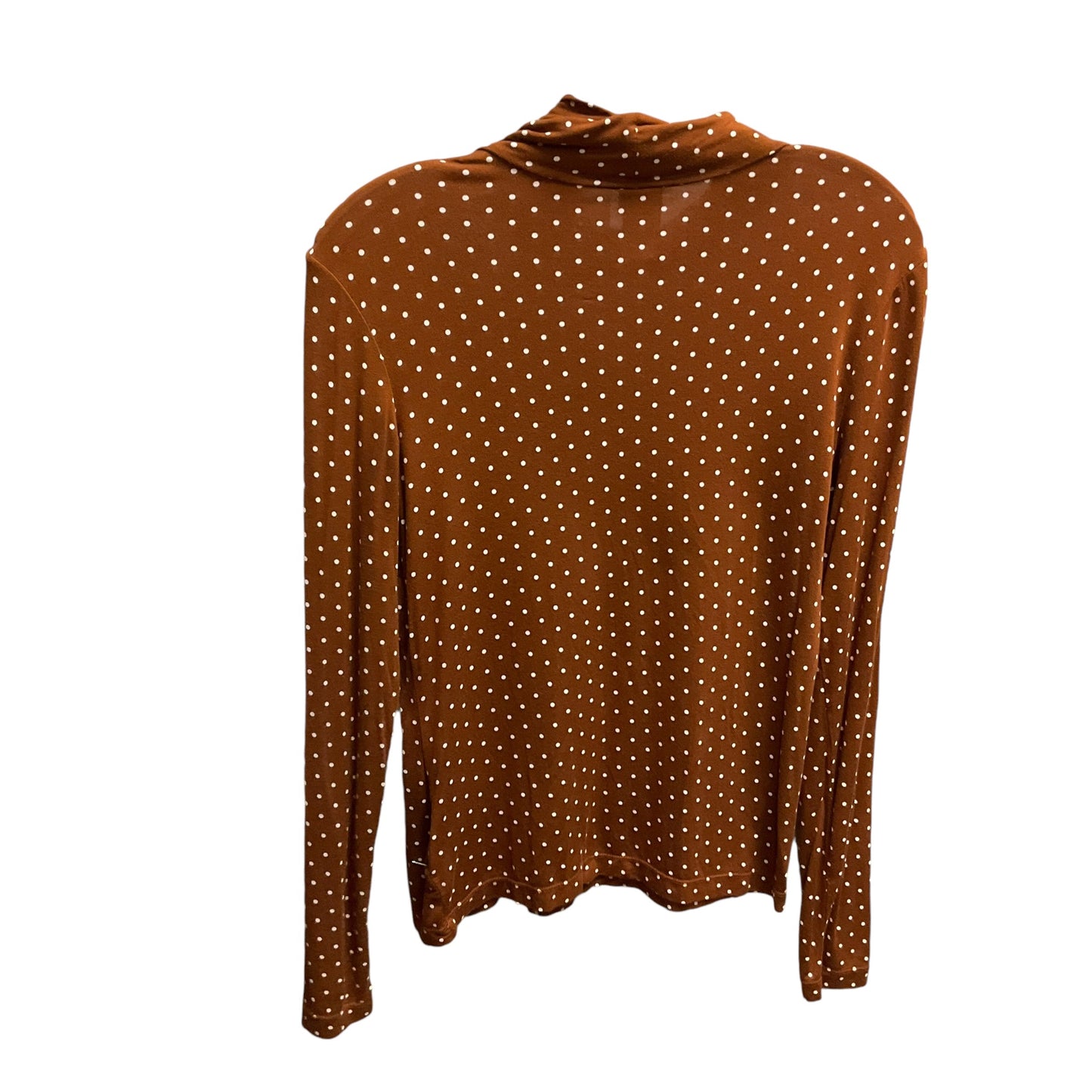 Top Long Sleeve By H&m In Brown & Cream, Size: M