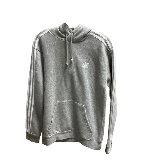 Sweatshirt Hoodie By Adidas In Grey, Size: S