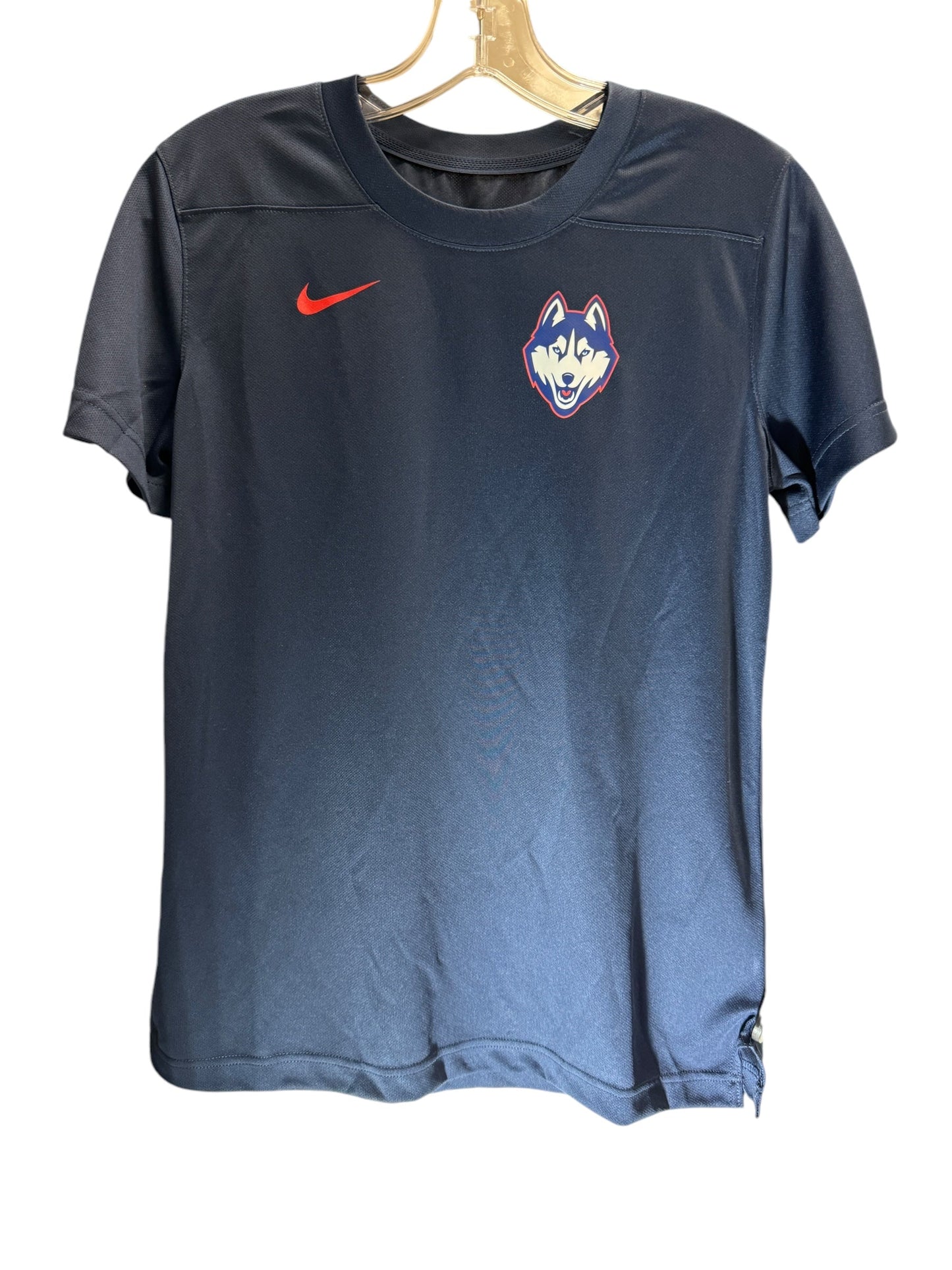 Athletic Top Short Sleeve By Nike Apparel In Navy, Size: S