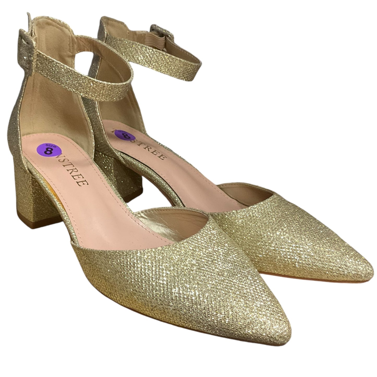 Shoes Heels Block By Clothes Mentor In Gold, Size: 8