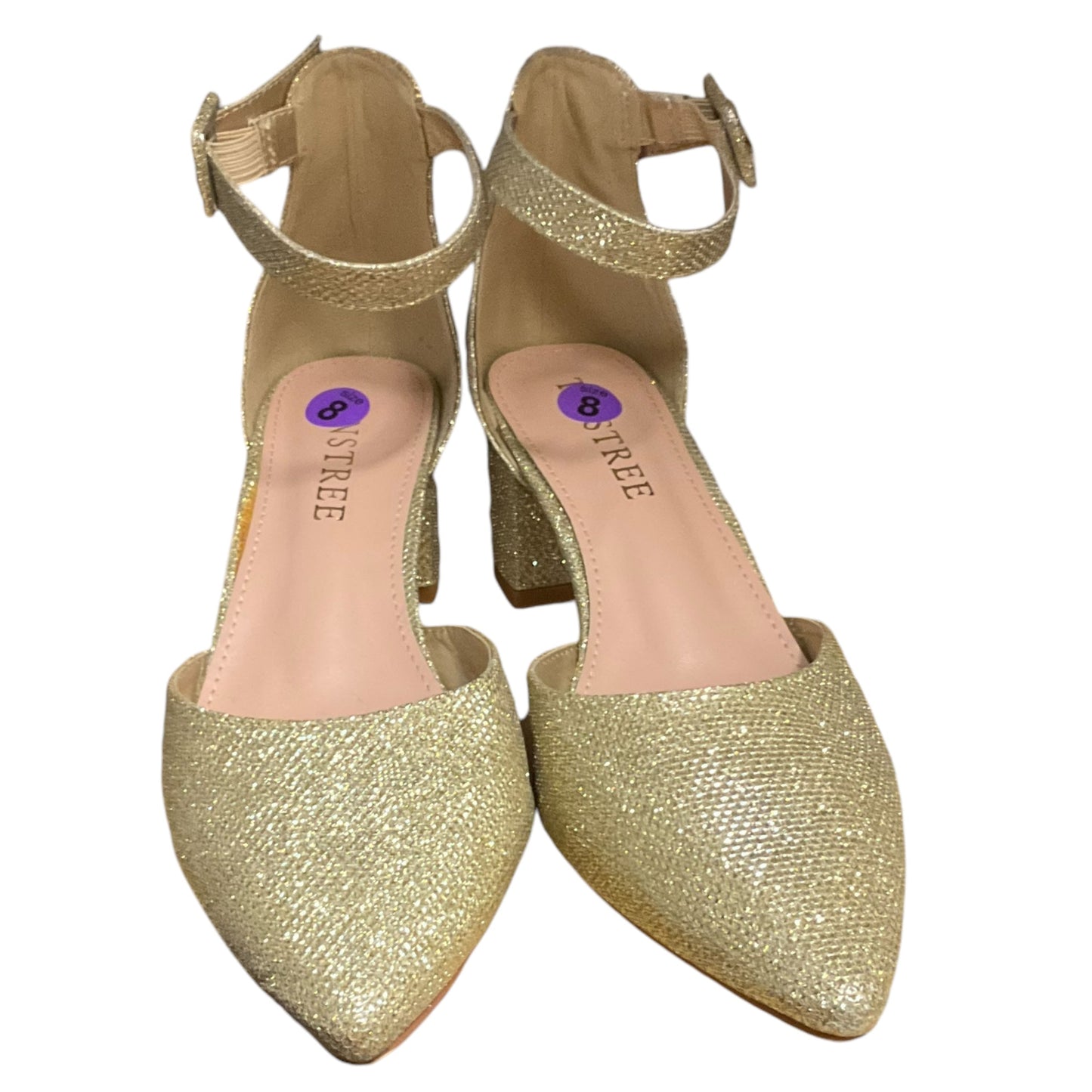 Shoes Heels Block By Clothes Mentor In Gold, Size: 8