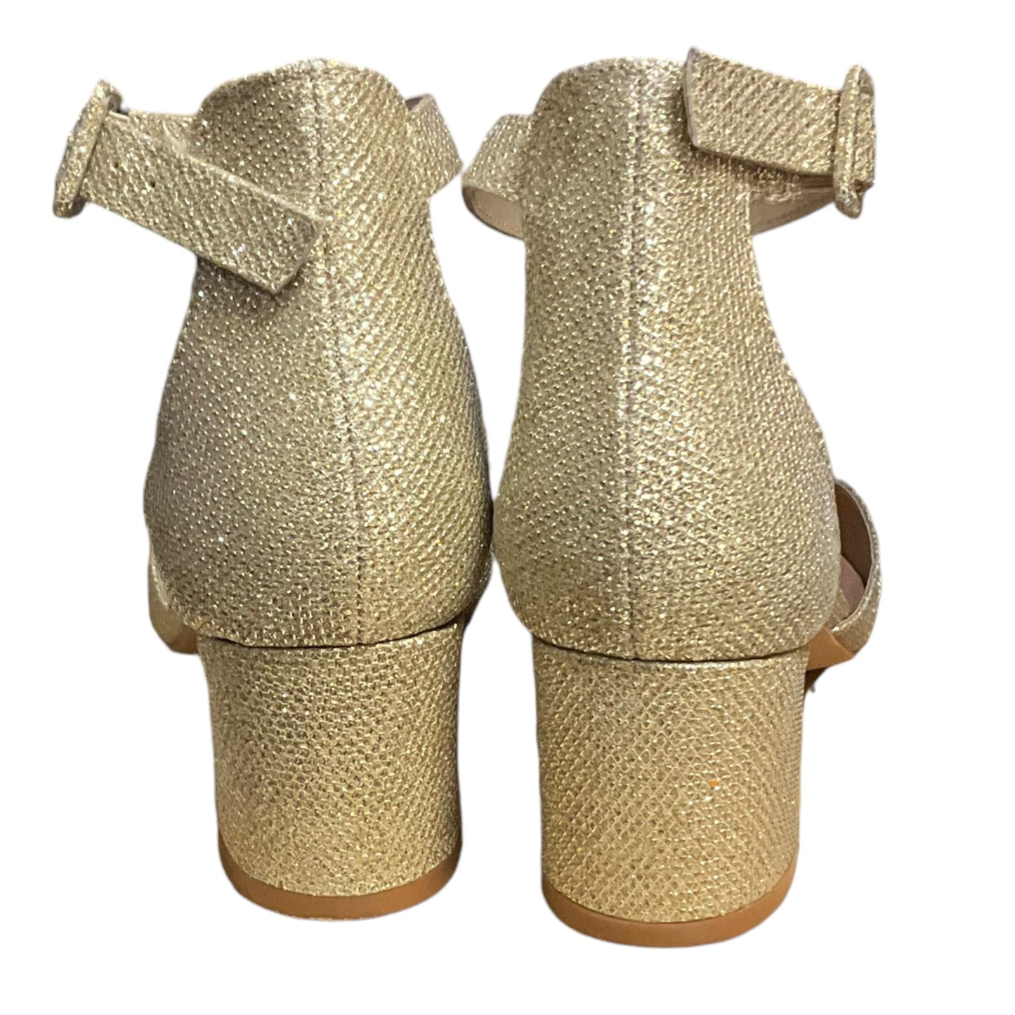 Shoes Heels Block By Clothes Mentor In Gold, Size: 8